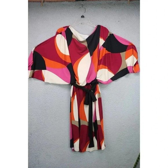 Sandra Darren Batwing Sleeves Dress-Size 18W-Belted-Office-Business - Picture 1 of 9